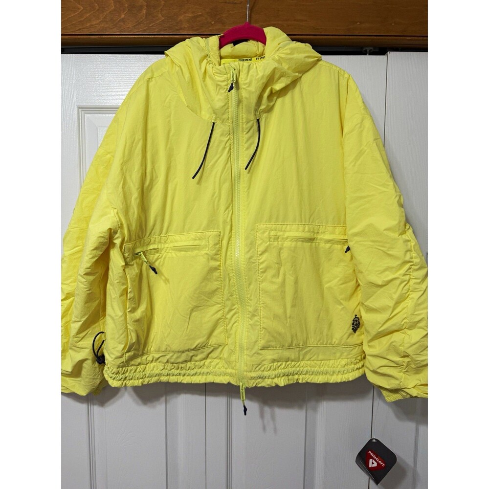 Free People FP Movement Primaloft Rise Hooded Jacket – Bright Yellow – Size M